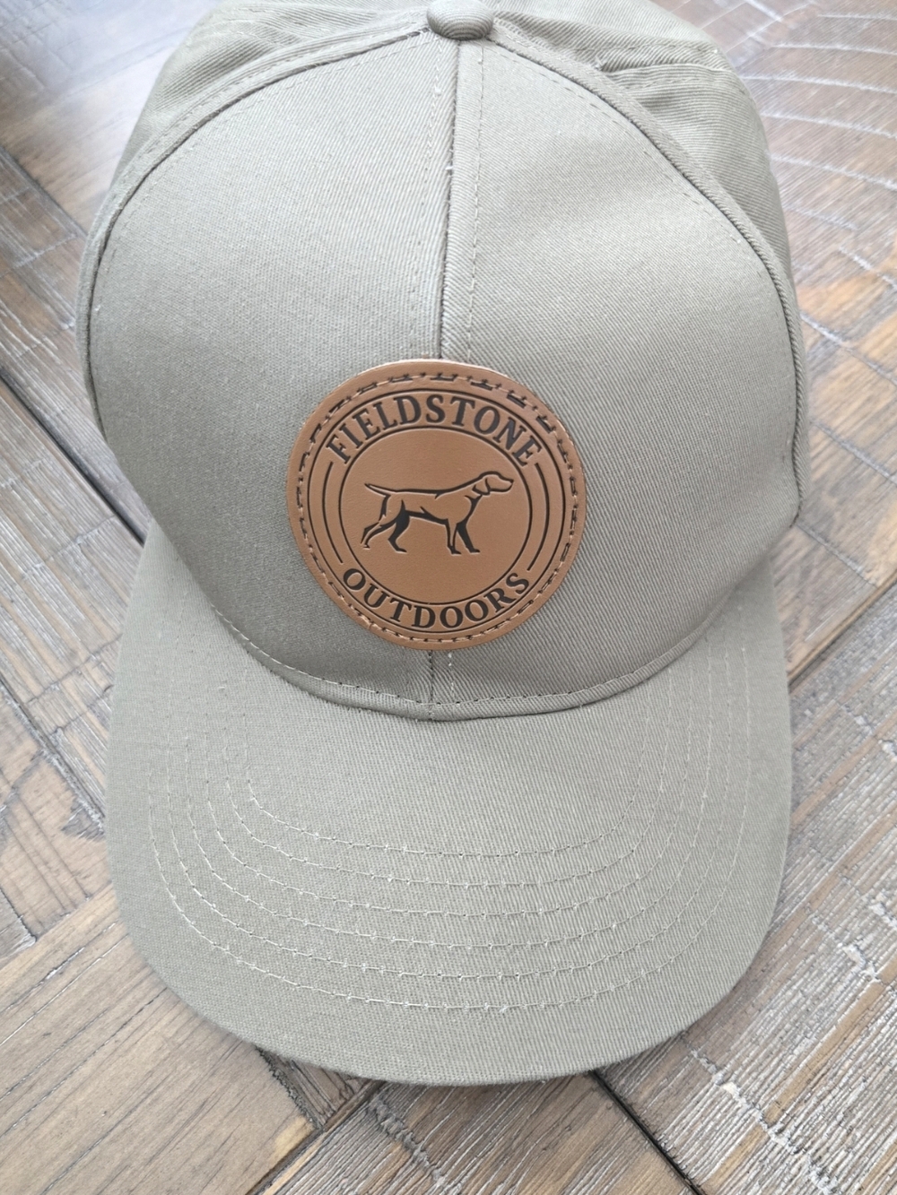 Fieldstone Outdoors Tan Logo Patch Trucker Hat